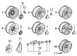 2016 Chevy Silverado 1500 Wheel Cover Diagram - 23106878