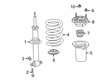 2022 GMC Sierra 1500 Shock Absorber Diagram - 84835364