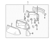 Oldsmobile Bravada Headlight Diagram - 16525160