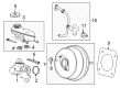 Cadillac CTS Brake Booster Vacuum Hose Diagram - 23344589