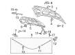 2010 Pontiac G3 Lift Support Diagram - 96888451