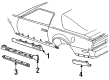 Pontiac Firebird Door Moldings Diagram - 12508697