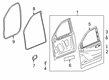 Chevy Silverado 1500 LTD Door Seal Diagram - 84349104