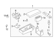 Chevy Impala Center Console Latch Diagram - 12455421