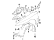 1995 Saturn SL Fender Splash Shield Diagram - 21031060