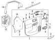 2020 Chevy Silverado 2500 HD Weather Strip Diagram - 84018431