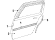 Oldsmobile Calais Door Moldings Diagram - 12394352