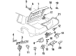 1991 Cadillac DeVille Door Striker Diagram - 20730800