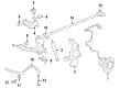 2009 GMC Canyon Sway Bar Bracket Diagram - 15167958