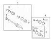 Pontiac Vibe Axle Shaft Diagram - 19183762