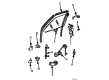 1986 Cadillac DeVille Weather Strip Diagram - 20306196