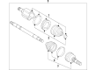 2022 Cadillac XT6 Axle Shaft Diagram - 84878155