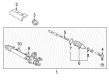 2000 Saturn LW1 Tie Rod End Diagram - 21019184