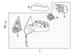 2015 Chevy Silverado 3500 HD Side View Mirrors Diagram - 22919744