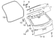 2021 Cadillac XT5 Door Striker Diagram - 13532903