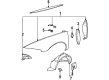 1998 Buick Riviera Fender Splash Shield Diagram - 25678179