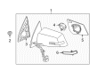 2007 GMC Acadia Side View Mirrors Diagram - 15951928