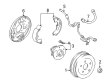 2005 Pontiac Vibe Brake Backing Plate Diagram - 88971184