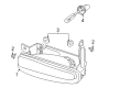 2001 Saturn L100 Fog Light Diagram - 90584064