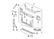 2003 Pontiac Aztek Fender Splash Shield Diagram - 10412853