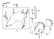 Cadillac Fender Splash Shield Diagram - 22868774