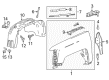 2017 GMC Sierra 1500 Fender Splash Shield Diagram - 23496264