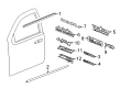 2017 GMC Sierra 3500 HD Door Moldings Diagram - 84025007