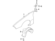 1995 Pontiac Firebird Fender Splash Shield Diagram - 10296523