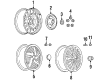 1988 Pontiac Fiero Wheel Cover Diagram - 10037616