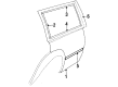 1993 Chevy Cavalier Door Moldings Diagram - 22580336