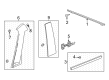 2022 GMC Hummer EV Pickup Door Moldings Diagram - 85579599