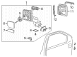 2023 Chevy Silverado 3500 HD Side View Mirrors Diagram - 84753944