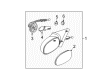 Saturn LW2 Side View Mirrors Diagram - 21019866