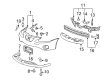 2008 Pontiac Grand Prix Bumper Diagram - 19120499