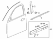 2023 Cadillac XT4 Door Moldings Diagram - 84573343