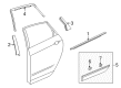 2013 Cadillac SRX Door Moldings Diagram - 20943559