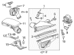 2019 Cadillac CTS Air Intake Coupling Diagram - 22844631