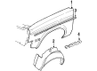 1985 Pontiac T1000 Fender Splash Shield Diagram - 363078