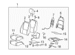 2009 Pontiac Torrent Seat Cushion Pad Diagram - 19169307