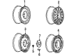 1999 Cadillac DeVille Wheel Cover Diagram - 9593606