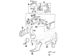 2000 Chevy Malibu Fender Splash Shield Diagram - 22603519