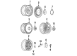 1984 Cadillac DeVille Wheel Cover Diagram - 1616829