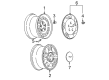 2005 Chevy Venture Wheel Cover Diagram - 9593100