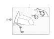 2007 Saturn Outlook Side View Mirrors Diagram - 25894454