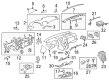 Cadillac CTS Dash Panel Vent Portion Covers Diagram - 22912447