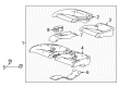 Cadillac ATS Center Console Base Diagram - 23136131