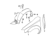 Chevy Aveo Fender Splash Shield Diagram - 96542971