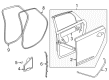 Cadillac XTS Door Seal Diagram - 23297407