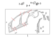 2006 Cadillac CTS Fuel Door Hinge Diagram - 25731075