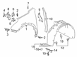 Cadillac XT4 Fender Splash Shield Diagram - 84557829